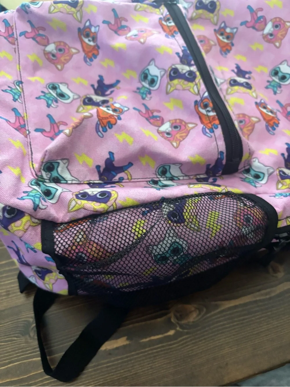 Childrens Super Kitties Backpack with Front Pocket